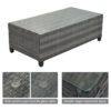8 Pieces Outdoor Wicker Round Sofa Set, Half-Moon Sectional Sets All Weather, Curved Sofa Set With Rectangular Coffee Table, PE Rattan Water-Resistant And UV Protected, Movable Cushion - Gray - Image 16