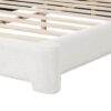 Queen, Cozy Bouce Upholstered Bed Dreamy Bedroom Addition, Boucle Fabric - White - Image 3