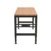 Adjustable Height Workbench, Rubber Wood Top Heavy Duty Workstation With Power Outlets, 2000 Lbs Load Capacity Hardwood Worktable For Workshop, Garage, Office, Home, Commercial - Black - Image 12
