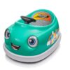 Bumper Car For Kids, 12V Dual Drive 1-6 Years Old Children's Electric Car With Pushrod Dinner Plate USB Bt Music Rocking Horse Mode Anti-Collision Bumper Ride On Car - Green - Image 3