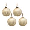 Christmas Ball Ornaments, Glass Decorative Hanging Ball Christmas Tree Ornaments For Holiday Party Decorations (Set of 4) - Silver - Image 2