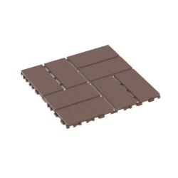 Plastic Interlocking Deck Tiles 44 Pack Patio Deck Tiles Waterproof Outdoor Use - Brown