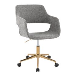 Margarite - Contemporary, Task Chair - Gold / Gray