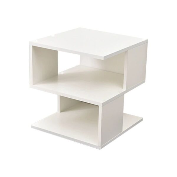 2 Layer Simple Household Bookshelf - Cream White