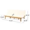 Outdoor Elegance Daybed With Convertible Design Cushion Frame - Beige - Image 2