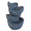 Decorative 4 Tier Nautilus Shell Water Fountain With Light For Indoor Outdoor - Blue - Image 2