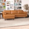 Anthony - Corner Sectional Sofa Left Facing - Orange - Image 6