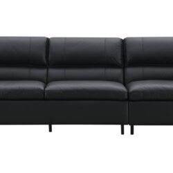 Eilene - Top Grain Leather Sofa - Black
