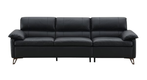Eilene - Top Grain Leather Sofa - Black