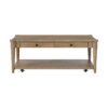 Cocktail Table With Two Storage Drawers And Casters - Sand - Image 3