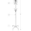 Free Standing Coat Rack 12 Hooks For Entryway - Silver - Image 5