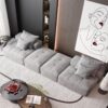 Modern Oversized Modular Sectional Sofa With 2 Ottoman And 2 Seat, Sparkling Chenille Fabric Soft Cushion Sofa With 4 Pillows, 4 Pieces Diy Combination Tufted Sofa, No Assembly Required - Gray - Image 10