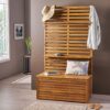 Storage Bench With Rack - Teak - Image 2