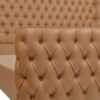 Brooklyn - King Tufted Panel Bed Headboard And Footboard Set - Caramel Tan Brown - Image 6