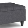 Harrison - Small Coffee Table Storage Ottoman - Slate Gray - Image 4
