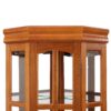Corner Curio Cabinet With 5 Shelves And Lighting System (E26 Light Bulb Not Included) - Oak - Image 7