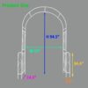 Metal Garden Arch Garden Arbor Trellis Climbing Plants Support Rose Arch Outdoor Arch - Cream White - Image 9