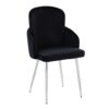 Dahlia - Contemporary Dining Chair (Set of 2) - Chrome / Black / Gold - Image 2