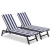 Outdoor Lounge Chair Cushion Replacement Patio Funiture Seat Cushion Chaise Lounge Cushion - Blue Striped - Image 6