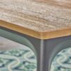Eucalyptus Wood Topped Patio Dining Table With Aluminum Frame - Gray - Image 9