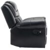 3 Pieces Recliner Sofa Sets Home Theater Seating Manual Recliner Chair With Center Console And Led Light Strip For Living Room - Black - Image 25