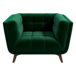 Addison - Lounge Chair Dark - Brown / Dark Green