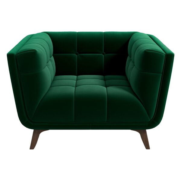 Addison - Lounge Chair Dark - Brown / Dark Green