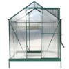 6.3'x4.2'x7' Polycarbonate Greenhouse, Heavy Duty Outdoor Aluminum Walk-In Green House Kit With Rain Gutter, Vent And Door For Backyard Garden - Green - Image 5