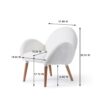 Imitation Lamb Fabric Sofa Chair - White - Image 7