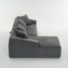 Compression Sofa: Combining Chaise Longue With 3 Seater, Corduroy Fabric, Full Sponge Compression Sofa, Combined Sofa With 4 Pillows For Living / Home Furniture / Apartment - Gray - Image 20