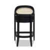 Americana - Mid-Century Modern Cane Back Counter Stool - Jet Black - Image 2