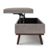 Owen - Lift Top Large Coffee Table Storage Ottoman - Distressed Gray - Image 4