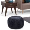 Renee - Round Pouf - Navy - Image 5