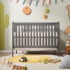 Crib 5 In 1 Convertible, Converts From Baby Crib To Toddler Bed, Fits Standard Full Size Crib Mattress - Storm Gray - Image 13