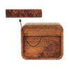 Mini Curved Wall Mounted Bedside Table - Brown - Image 9
