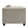 Modern Oversized Armchair Comfy Accent Chair Single Sofa For Living Room Bedroom Office Apartment, Woven Velvet Fabric - Beige - Image 9