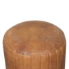 Buffalo - Leather Boucle Footstool - Brown - Image 6