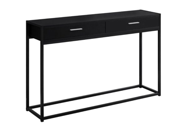 Accent Console Table For Entryway, Storage Drawer, Contemporary & Modern - Black
