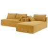 2 Pices Free Combination Minimalist Style Modular Sectional, Wrinkle Resistant Couch Set L Shaped Compressed Sofa For Living Room - Yellow - Image 10
