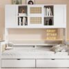Twin Size Daybed With 2 Drawers, And All In One Cabinet And Shelf - White - Image 16