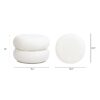Nest - Low Round Upholstered Ottoman - Almond White - Image 7