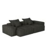 Modern Oversized Modular Sectional Sofa With 2 Chaise Lounge And 2 Armrest, Sparkling Chenille Fabric Soft Cushion Sofa With 4 Pillows, 4 Pieces Diy Combination Tufted Sofa, No Assembly Required - Black - Image 17