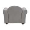 Kids Velvet Upholstered Chair With Ottoman For Comfortable Seating - Gray - Image 10