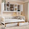 Twin Size Daybed With 2 Drawers, And All In One Cabinet And Shelf - White - Image 13