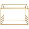 Queen Metal House Shape Platform Bed - Gold - Image 9