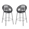 Ferrara - Outdoor Patio Barstool (Set of 2) - Black - Image 3