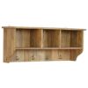 Floating Coat Rack With 3 Shelves - Beige - Image 9