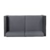 Acacia Wood Outdoor Loveseat And Coffee Table Set With Cushions - Dark Gray - Image 12