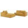 2 Pices Free Combination Minimalist Style Modular Sectional, Wrinkle Resistant Couch Set L Shaped Compressed Sofa For Living Room - Yellow - Image 12
