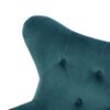 Alyssa - Velvet Arm Chair With Wingback Design - Teal - Image 10